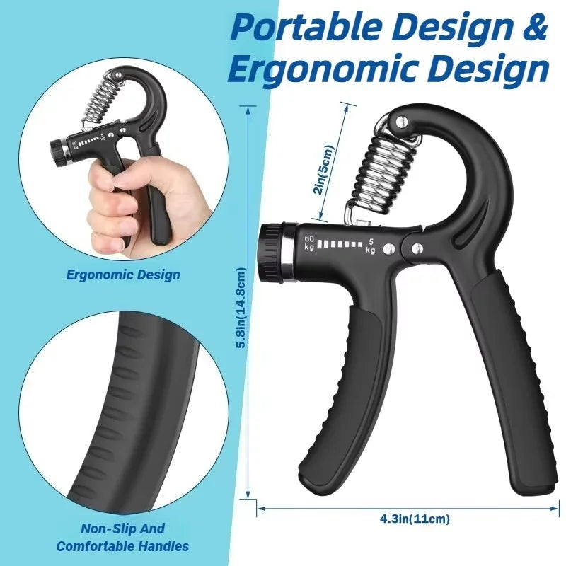 Adjustable Hand Grip Strengthener with Counter – 5 to 60 kg