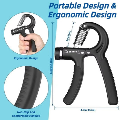 Adjustable Hand Grip Strengthener with Counter – 5 to 60 kg