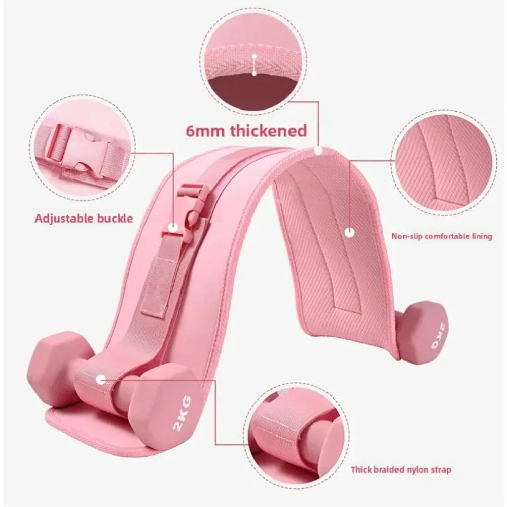 Hip Thrust Belt – Padded Glute Bridge Strap for Dumbbells & Kettlebells