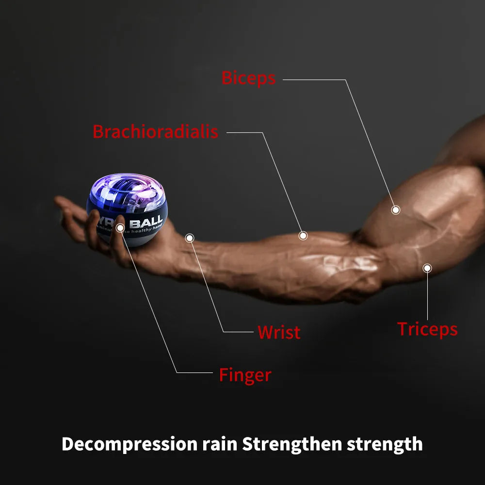 LED Gyro Wrist Ball – Self-Starting Forearm & Grip Trainer