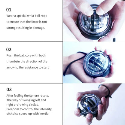 LED Gyro Wrist Ball – Self-Starting Forearm & Grip Trainer